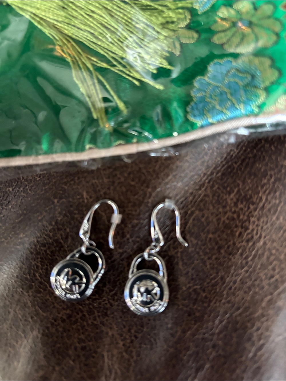 Michael Kors Silver-tone MK Drop Earrings - Picture 4 of 7